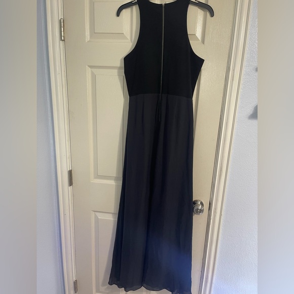 MASON by Michelle Mason Purple Iridescent Lambskin Leather and Silk Gown - Picture 4 of 11